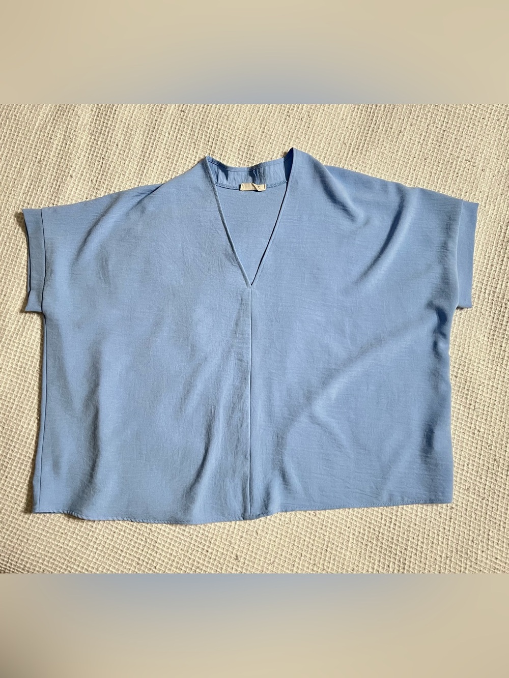 Baby Blue V-Neck Top